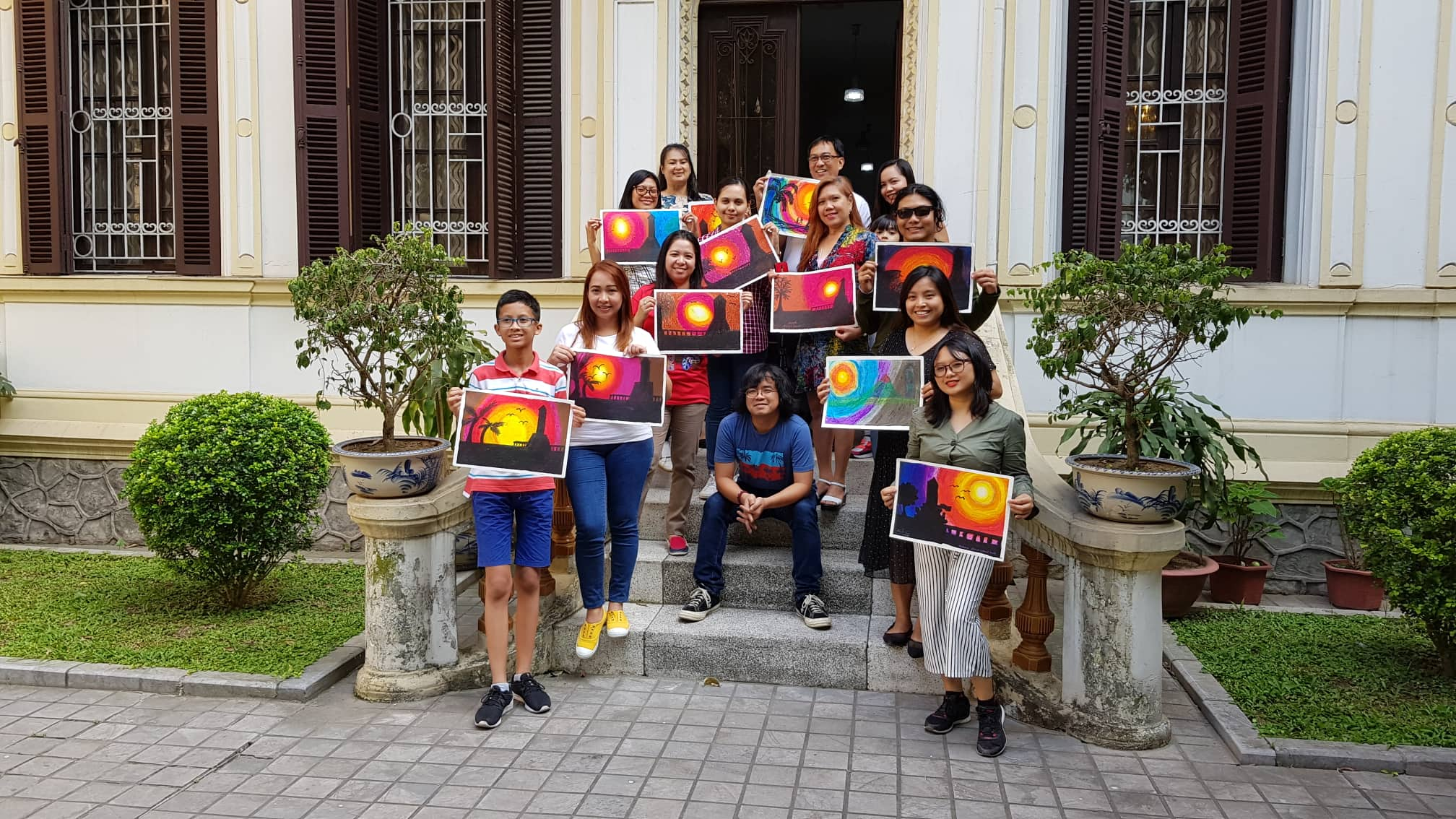 Oil Paster Drawing Workshop Hanoi PE